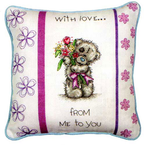 With Love Me to You Bear Cross Stitch Kit Cushion Kit £17.99